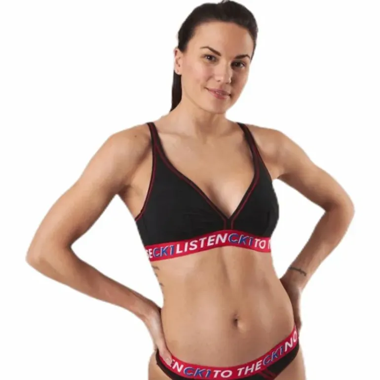 Ck One Listen Unlined Bralette Black/Red