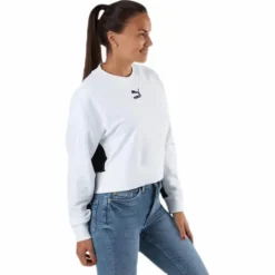 Classics Cropped Crew White