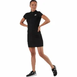 Classics Ribbed Tight Ss Dress Black