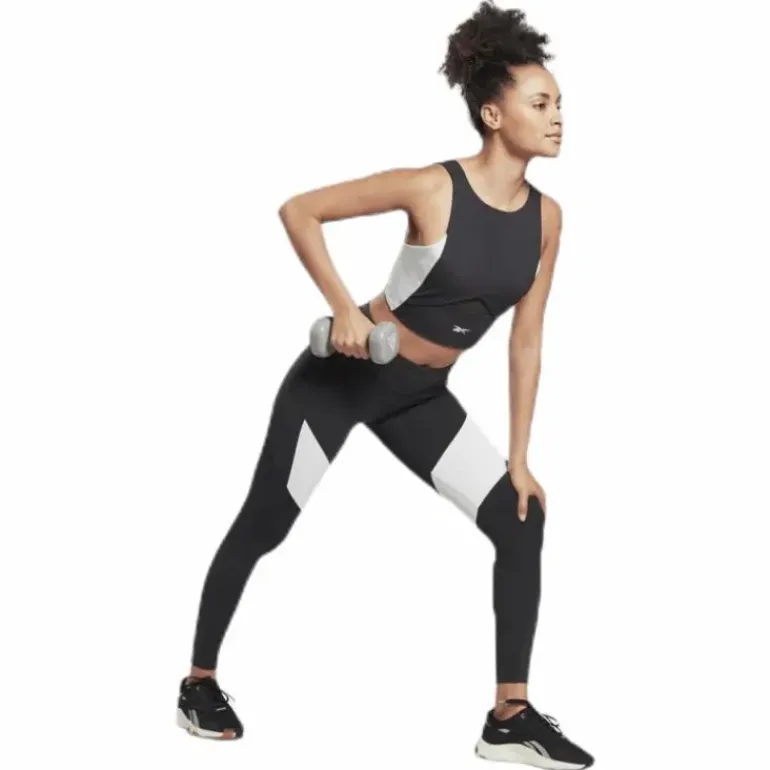 Colorblock Crop Top Black