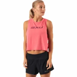 Contender Crop Tank-W Pink