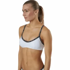 Core Logo Tape Bralette-Rp White