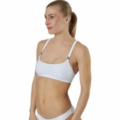Core Textured Bralette-Rp White