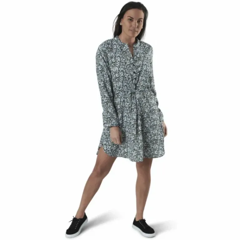 Cory L/S V-Neck Tunic Wvn Blue