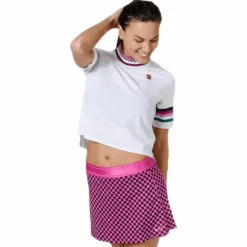 Court Breathe Top Pink/White