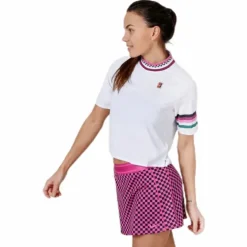 Court Breathe Top Pink/White