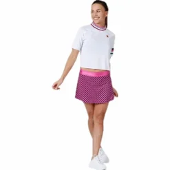 Court Breathe Top Pink/White