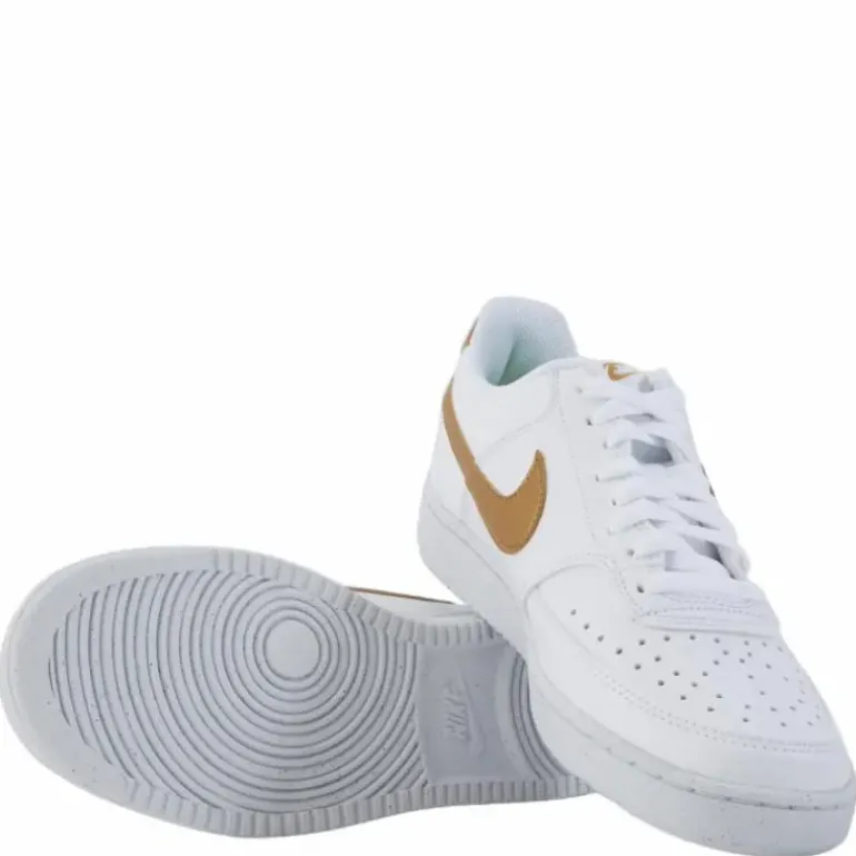 Court Vision Low Next Nature Women's Shoes WHITE/METALLIC GOLD-WHITE