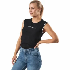Crewneck Sleeveless T-Shirt Black