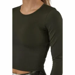 Crop Long Sleeve Forest Green