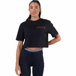 Cropped Short Sleeve T-Shirt Black