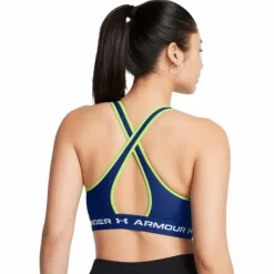 Crossback Mid Bra Tech Blue