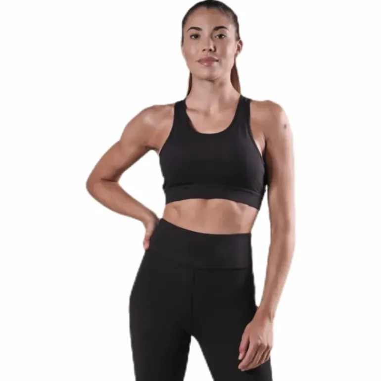 Cursive Bra Black