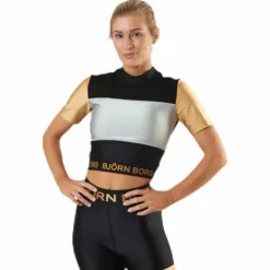 Cylie Cropped Tee Black/Gold
