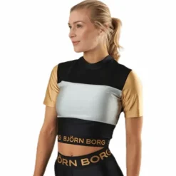 Cylie Cropped Tee Black/Gold