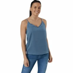 Debbie Singlet Wvn Blue