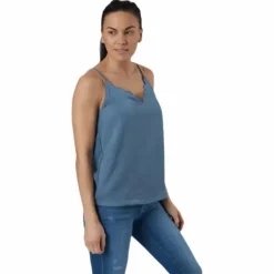Debbie Singlet Wvn Blue