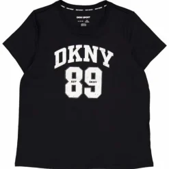 Dkny 89 Lg Crew Nk T Black/eggnog