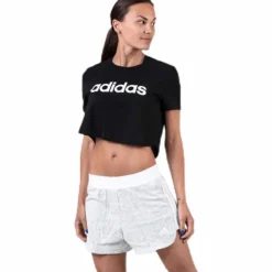 D2M Crop Tee White/Black
