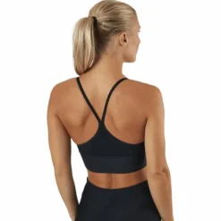 Dri-FIT Indy Women's Light-Support Padded Longline Sports Bra BLACK/WHITE
