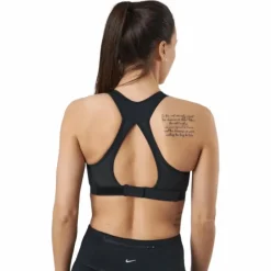 Dri-FIT Swoosh Women's High-Support Non-Padded Adjustable Sports Bra BLACK/BLACK/DK SMOKE GREY/WHITE