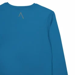 Ella Overlap Long Sleeve Top Blue Coral
