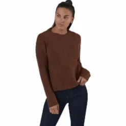 Ellen Ls O-Neck Knit Brown