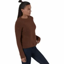 Ellen Ls O-Neck Knit Brown