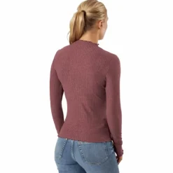 Emma L/s High Neck Top Noos Jr Rose Brown