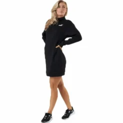 Ess+ Half-Zip Dress Tr Black