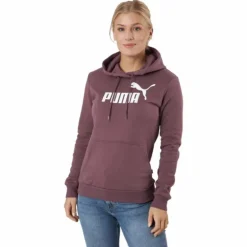 Ess Logo Hoodie Fl (s) Dusty Plum