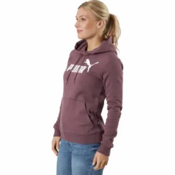 Ess Logo Hoodie Fl (s) Dusty Plum