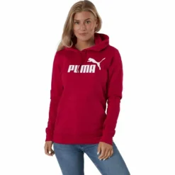 Ess Logo Hoodie Fl (s) Persian Red