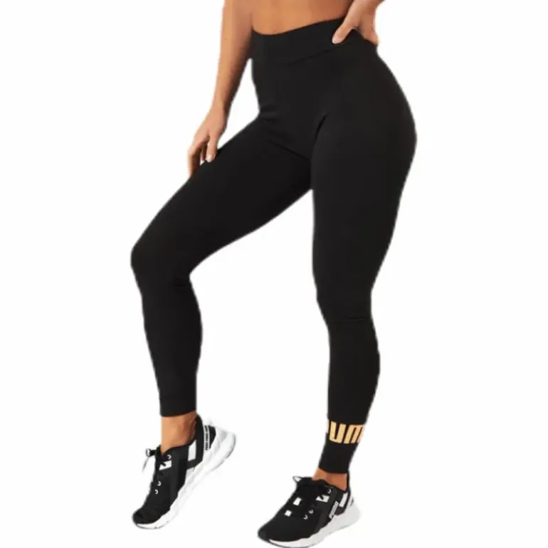 ESS Logo Leggings Black/Gold