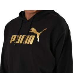 ESS+ Metallic Cropped Hoody TR Black/Gold