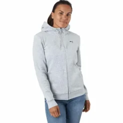 Ess Small Logo Full-zip Hoodie Puma Black Cat