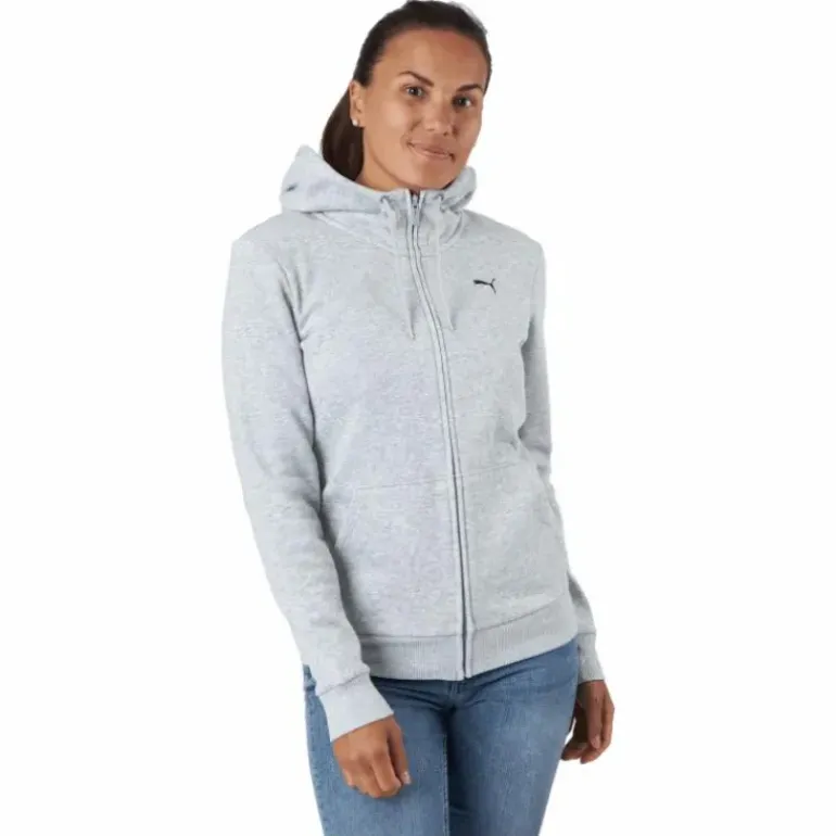 Ess Small Logo Full-zip Hoodie Puma Black Cat