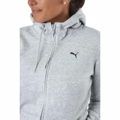Ess Small Logo Full-zip Hoodie Puma Black Cat