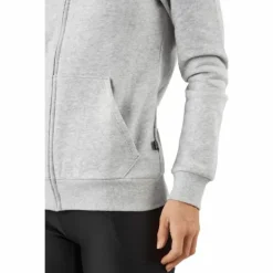 Ess Small Logo Full-zip Hoodie Light Gray Heather