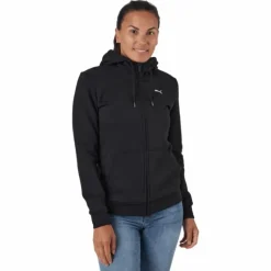 Ess Small Logo Full-zip Hoodie Puma Black-cat