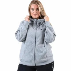 Essential Zip Hoodie Plus Grey