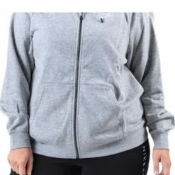Essential Zip Hoodie Plus Grey