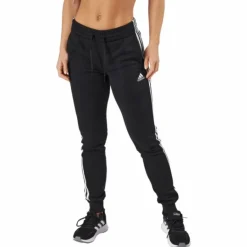 Essentials Fleece 3-Stripes Joggers Black