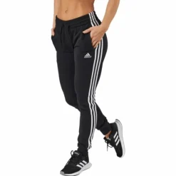Essentials Fleece 3-Stripes Joggers Black