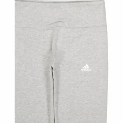 ESSENTIALS HIGH-WAISTED LOGO LEGGINGS Medium Grey Heather / White