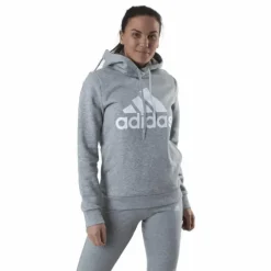 Essentials Hoodie Medium Grey Heather / White