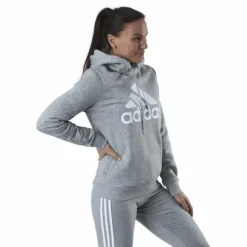 Essentials Hoodie Medium Grey Heather / White