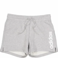 Essentials Linear French Terry Shorts Medium Grey Heather / White