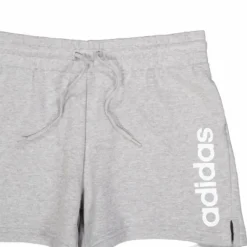 Essentials Linear French Terry Shorts Medium Grey Heather / White