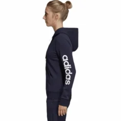 Essentials Linear Full Zip Hoodie Legend Ink / White